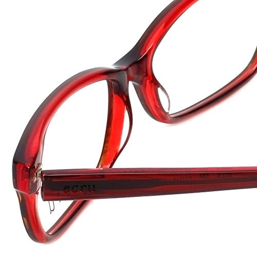 Ecru Designer Reading Glasses Beck in Red +0.25