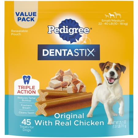 UPC: 0023100139869 | Pedigree Dentastix Original Flavor Dental Treats for Dogs 25.1 oz Pouch