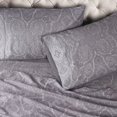 thumbnail image 4 of Coton Riche 600 Fil Compter Italien Paisley Feuille Ensemble Californie Très Grand-Gris Foncé, 4 of 5