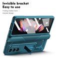 thumbnail image 3 of Dteck Case for Samsung Galaxy Z Fold5,Magnetic Hinge Protection Case Shockproof Hard PC Kickstand with Front Screen Protector Armor Cover for Galaxy Z Fold5,Green, 3 of 7