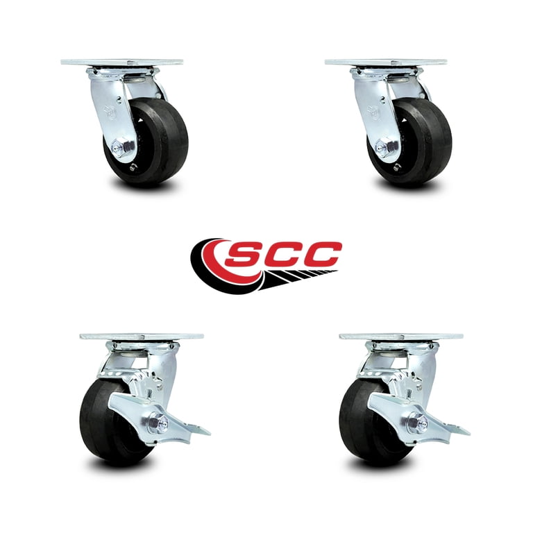 4 Inch Industrial Casters- Semi Steel Cast Iron Swivel Casters