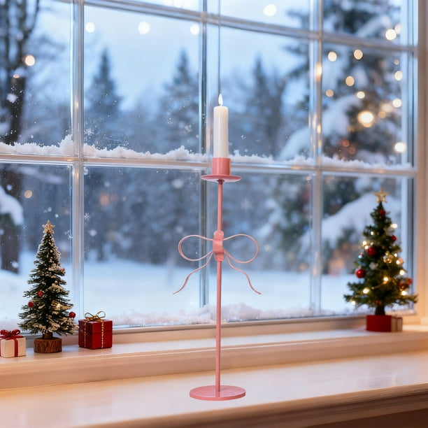 Candelabro de Hierro con Forma de Mariposa, Decoración Romántica para La Mesa de La Cena a La Luz de Las Velas, Ideal para Navidad y San Valentín.