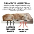 thumbnail image 3 of FurHaven Pet Products Luxe Fur & Performance Linen Memory Top Sofa Pet Bed for Dogs & Cats - Woodsmoke, Medium, 3 of 13