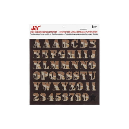 UPC: 0070117095268 | Joy Applique Letter Iron On Alpha 1 Camo Brown