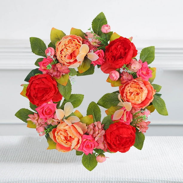 Xihbxyly Oferta Del Día Prime Liquidación de Hoy Ramas Muertas, Peonías, Coronas de Flores, Adorno para Colgar En La Pared, Decoración Del Hogar, Simulación de Vacaciones, Decoración de Coronas de Ra