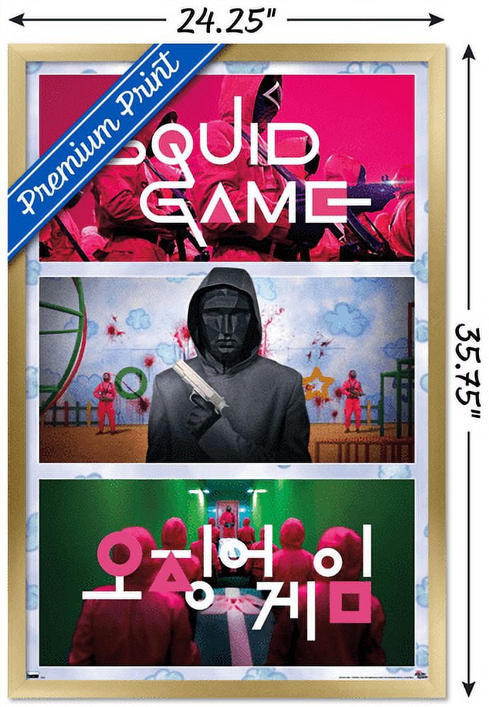 Netflix Squid Game - Collage Wall Poster, 22.375" x 34", Framed