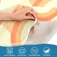 thumbnail image 3 of Yayeee Kitchen Curtains Tier Pair Light Filtering 27"x36" Rod Pocket Short Cafe Window Panel, Orange Circle, 3 of 7