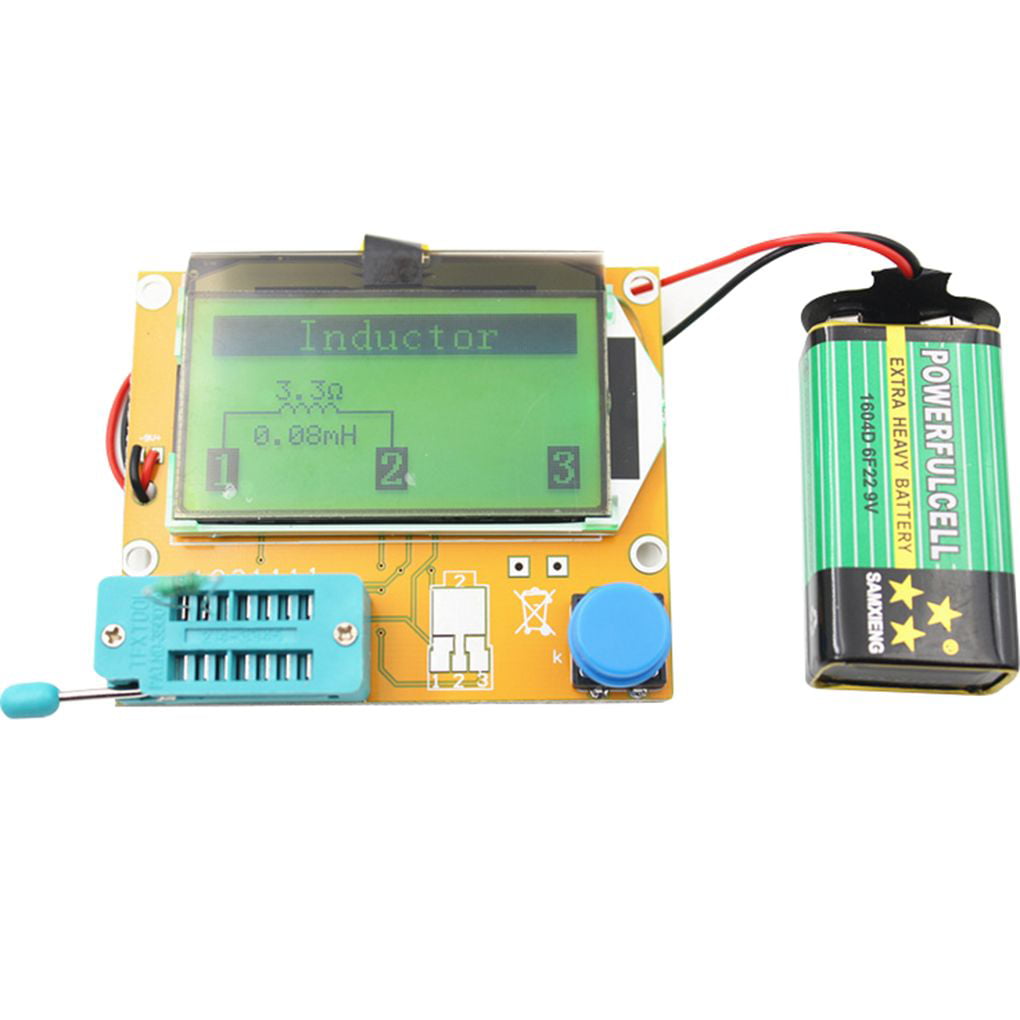 Transistor Tester One-button Triode Tester Portable LCD Display Durable for MOS Tubes Resistors Capacitors Thyristors 