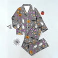 thumbnail image 4 of BaoFuBaoMei Halloween Pajamas Sets Woman Plus Size Long Sleeve Top and Pants Sleepwear Ghost Pumpkin Bat Print Soft Cozy Lounge Set, 4 of 7