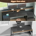 thumbnail image 4 of SEDETA Gaming Desk with 5 Drawer, Power Outlet & Led Lights, 66" Home Office Desk with File Drawer, Storage, Monitor Shelf, Computer Desk, Black, 4 of 8