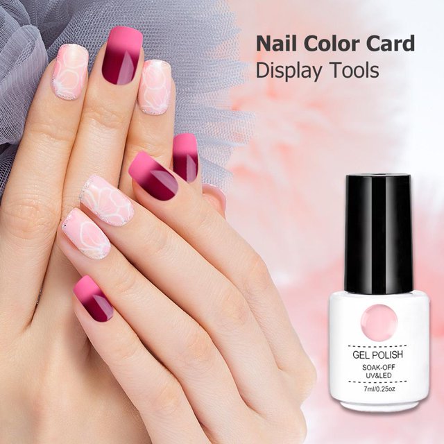 Nail Art Polish Palette Dot Flat Nail Color Card Display Tool (Transparente) Ygjytge Cuidado Belleza