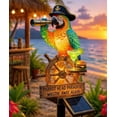 thumbnail image 5 of 17.7IN Tropical Pirate Parrot Solar Garden Stake Light, LED Nautical Ship Wheel Landscape Decor Lamp with Margarita Burger Sign, Waterproof Outdoor Tiki Bar Yard Pathway Solar Light,A, 5 of 5
