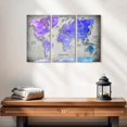 thumbnail image 2 of Elephant Stock Hued World Map Wall Art - Horizontal Multi Panel Canvas - Living Room Wall Decor - Map Multi Panel - Gray And Blue Decor - 23" x 14", 2 of 4