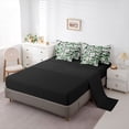 thumbnail image 3 of Homewish White Green Boho 7pcs Queen Bedding,Vintage Daisy Flowers Bedding Comforter Set Queen,Black Reversible, 3 of 8