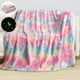 thumbnail image 1 of Manta desechable brillante, manta de unicornio brillante para niños y niñas, manta de oveja de franela ultrasuave, se adapta a la cama o al sofá, regalo personalizado para niños (arco iris, 50 x 60 p TUNC Sencillez, 1 of 3