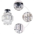 thumbnail image 5 of FRIXCHUR Crystal Ceiling Light Fixtures, Double-Layers Crystal Modern Chandelier for Bedroom, Hallway, Bar,Kitchen,Bathroom(Chrome), 5 of 11