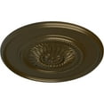 thumbnail image 3 of 41 1/8"OD x 2 1/2"P Large Floral Ceiling Medallion, Hand-Painted Brass, 3 of 6