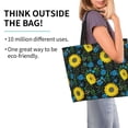 thumbnail image 2 of Balery Sunflowers And Blue Flower Bolsa Tote Estilo Estético con Cremalleras, Bolsa de Hombro, Bolsa de Compras Grande y Plegable, 2 of 8