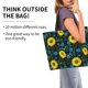 thumbnail image 2 of Disketp Sunflowers And Blue Flower Bolsa Tote Estampada para Mujer, Bolso de Hombro y de Mano para Compras y Viajes, 2 of 8