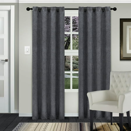 Superior Waverly Textured Blackout Curtain Set Of 2 Insulated