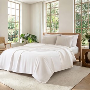 AsterOutdoor King Blanket in Certified Egyptian Cotton Soft Tightly Woven Micro-Herringbone Bed Blanket for Warm Nights 1 Count