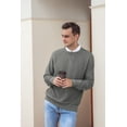 thumbnail image 6 of Iceglad Men's Crewneck Sweater Soft Cotton Rib Knit Casual Long Sleeve Classic Pullover Sweater, 6 of 7