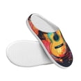 thumbnail image 3 of Rateoe World Map Guitar Illustration Print Women's Men's Cotton Knit Slippers Lightweight Memory Foam Indoor House Shoes with Anti-Skid Sole-39/40, 3 of 7