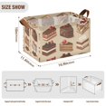 thumbnail image 7 of Yayeee Foldable Storage Basket for Shelves with Handles Set of 2 Waterproof Cloth Bins, Brown Cakes, 7 of 7