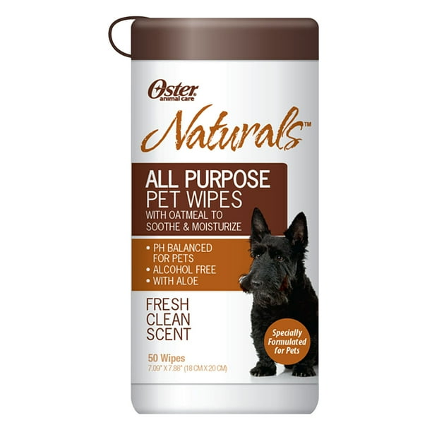 Oster Oatmeal Naturals All-Purpose Pet Wipes, 50 Count (078199-017-000) - Oster Oatmeal Naturals All-Purpose Pet Wipes, 50 Count (078199-017-000) -