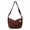 Coffee, variant on Nylon Crossbody Bags for Women,Women's Fashion Casual Style Solid Color,Nylon Crescent Bag - Casual Shoulder Crossbody with Adjustable Strap & Dual Interior Pockets(Coffee 11*9*3in)