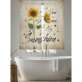 thumbnail image 5 of You Are My Sunshine Sheer Curtains 72 inches Long 2 Panels Set Sunflower Flower Bee Farm Sheer Window Curtain Rod Pocket Voile Drapes for Living Room/Bedroom, Each 52" W x 72" L, 5 of 7