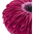 thumbnail image 2 of JWH 3D Handmade Round Hot Pink Decorative Soft Velvet Flower Pillows Room Decor 14inch, 2 of 7