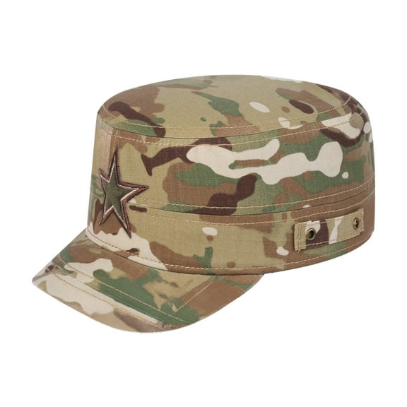 Unisex Embroidered The Star, Military Hat, Khaki Camo/Khaki Camo, Adjustable Fit