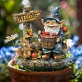 thumbnail image 6 of Funny Gnomes Garden with Squirrel and Fruit Outdoor Statues,12 Inch Christmas Dwarves 2D Acrylic Sculpture Decoration for Lawn Patio Outside Yard Decor Novelty Housewarming Gift, 6 of 7