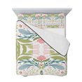 thumbnail image 7 of Boho Green Flower Queen Size Down Alternative Comforter, Lightweight Comforter Quilt Bedding Set with Pillow Shams Botanical Watercolor Leaf Floral All Seasons Bed Comforter Duvet Insert 90"x96", 7 of 7
