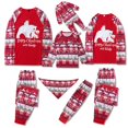 thumbnail image 1 of New Year's Clothes 2024 Cartoon Print Christmas Family Matching Outfits Adults Kids 2 Pieces Pajamas Set Baby Romper Dog Scarf, 1 of 4