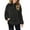 Black, variant on Girls Fleece Hoodies Bow Sherpa Fuzzy Pullover Sweatshirt Casual Kids Half Button Long Sleeve Winter Outwear Coat