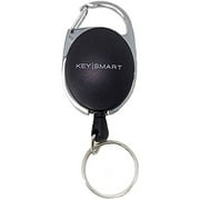 KeySmart Retractable Carabiner - Belt Clip Key Ring and Snap Badge Reel (1-Pack) - Multipurpose and Durable Badge Holder/Carabiner