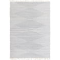 thumbnail image 1 of Unique Loom Chindi Cotton Striped Rug 8' x 11' Rectangle Light Gray/Ivory, 1 of 2