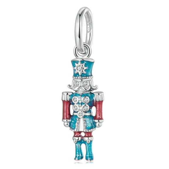 Nutcracker Pendant Charm 925 Sterling Silver Charm, Gift Box Packaging