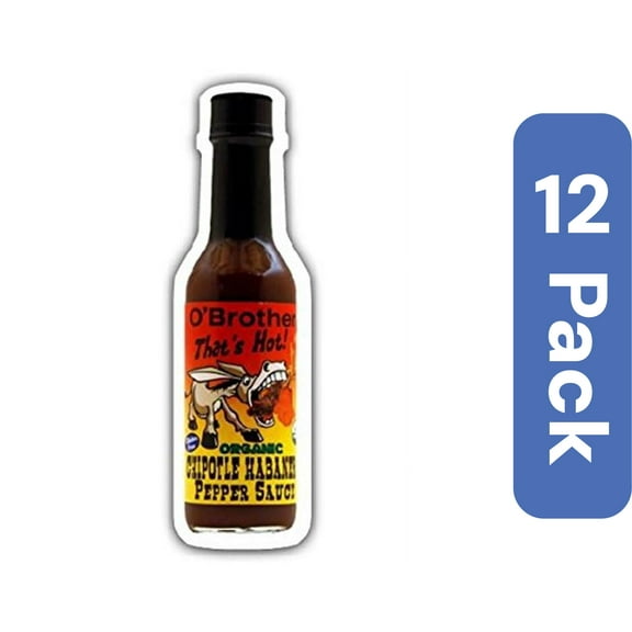 O Brothers Hot Sauce  12 x 5 oz Chipotle Habanero Pep- Sauce