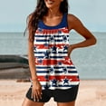 thumbnail image 4 of Cavosen July Fourth Womens Tankini Swimsuits Modest 2 Piece Tankinis Swimsuits USA Flag High Waisted Boyshort and Tank Tops Bathing Suits Memorial Day Gift Resort Swimwear, 4 of 6