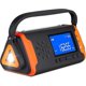 thumbnail image 1 of Radio de manivela meteorológica de emergencia 4000mah - con energía solar, cargador de teléfono, alarma sos, linterna LED, 1 of 5