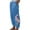 Blue, variant on Puntoco Plus size Pants Women's Summer Loose Cotton and Linen Pocket Printing Trousers Pants Blue XXL(XXL)