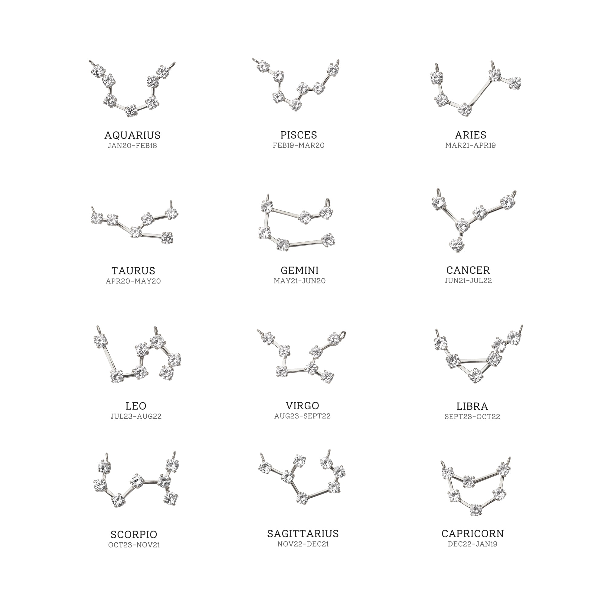Anavia Zodiac Necklace Birthday Gifts for Girlfriend - Stainless Steel Zodiac Constellation Crystal Necklace - Zodiac Dainty Jewelry for Women [Silver, Scorpio]