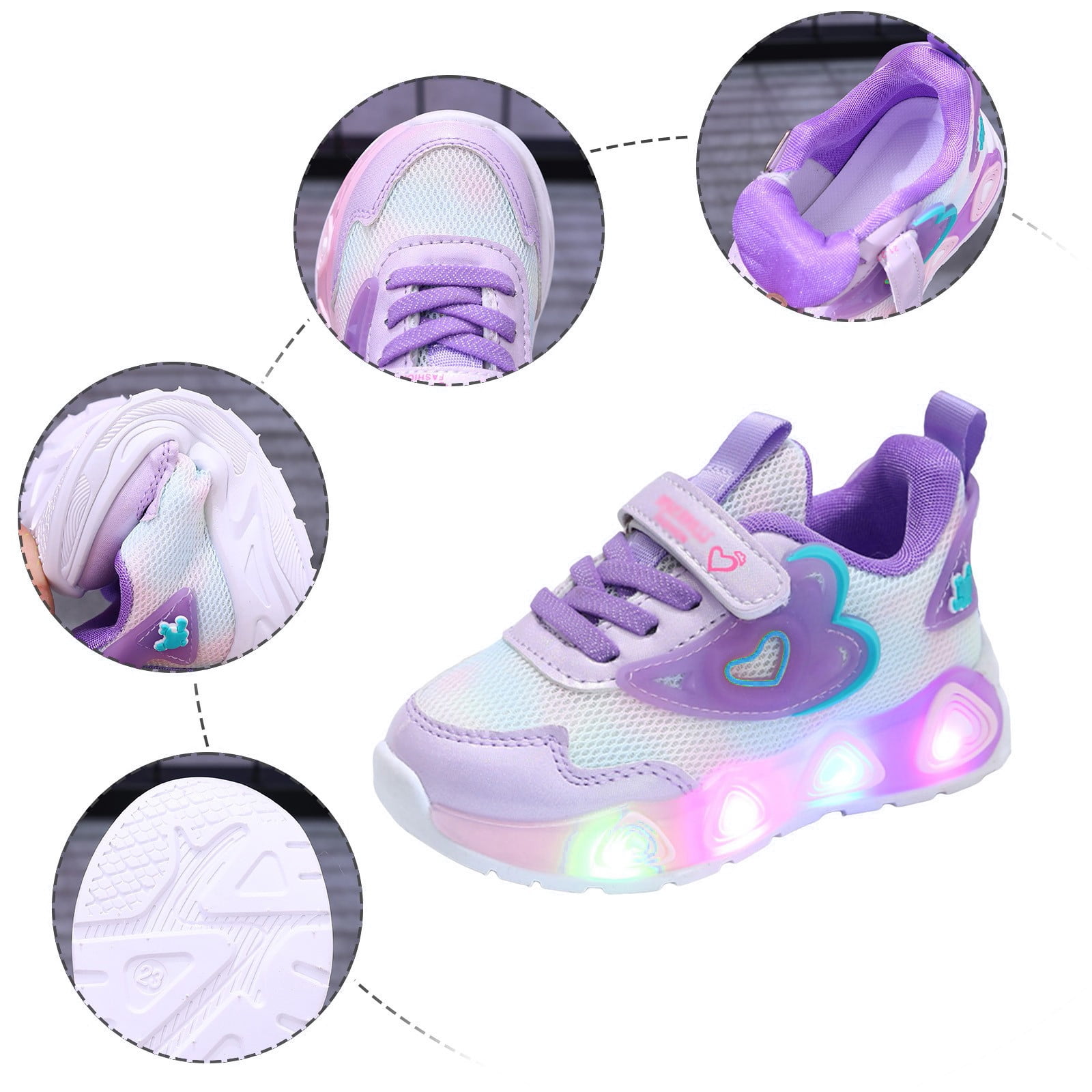 yunn⭐︎kids LIFE NIEWTR Kids Sparkle Sequins High Top Casual Adjustable Strap