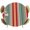 Teal Red, variant on Elastic Fitted Round Tablecloth, Red Pink Stripes Waterproof Stretch Table Cover for 45"-54" Tables, Country Simple Gradient Vertical Lines Washable Outdoor Tablecloths for Patio, Picnic, Camping