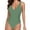 Army Green, variant on successthop Womens Bathing Suits One Piece Tummy Control Strap V Neck Tankinis Backless Monokinis Solid Retro Vintage Bathing Suit Push up High Waist Bikinis for Holiday, Travel and Seaside