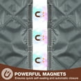 thumbnail image 6 of Lapalife Magnetic Thermal Insulated Door Curtain with Perspective Window, Fits 35" x 82" Doors Waterproof Windproof Door Screen Insulation Cover to Keep Warm in Winter, Gray, 6 of 9