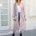 thumbnail image 2 of ZZwxWA Women's Cardigans Chunky Knit Sweater Open Front Fall Coat Knitwear Cardigan Long Sleeved Hooded Coat for Fall, 2 of 7